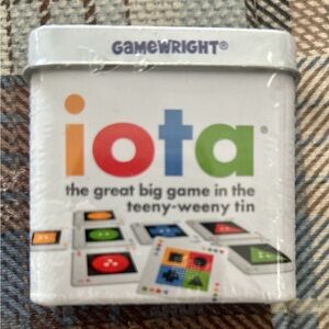 iota card game. New, Sealed. Great Big Game in a Teeny Tiny Tin. Gamewright